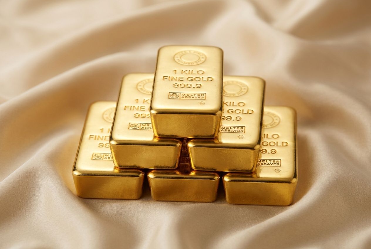 Fine gold bullion bars